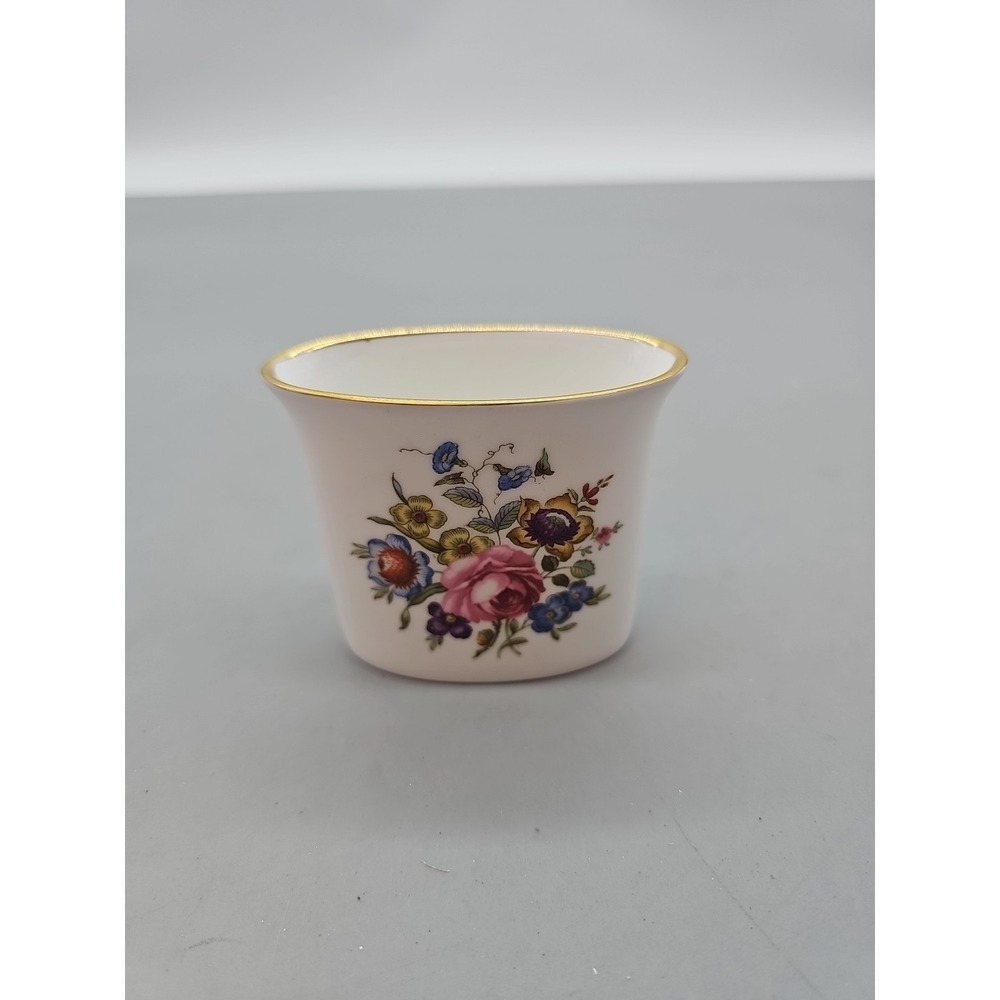 Royal Worcester Ceramic Cigarette Toothpick Holder Summer Rose Posy Vase 2.7"